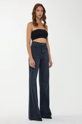 High Waist Wide Leg Denim Jeans