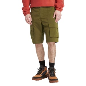 Timberland Heren Waterafstotende Leren Badge Relaxed Fit Cargo Shorts (Olijf)
