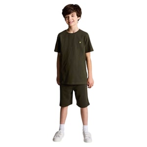 Lyle & Scott Shorts med broderad logotyp för pojkar (Olive)