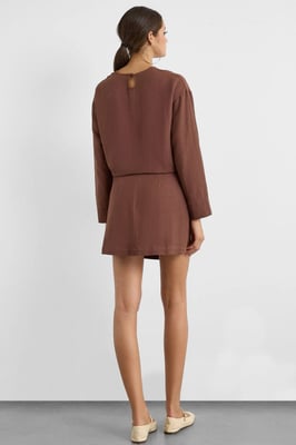 Linnenmix Chocoladebruine Rok