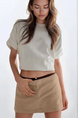 Låg midja mini shortskjol