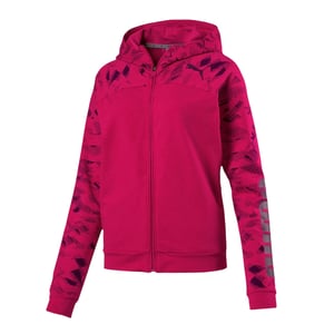 Puma Dames Urban Logo KwartRits Sport Volledige Rits Hoodie (Roze)