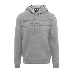 Aquascutum Heren Signature Regular Hoodie (Grijs)