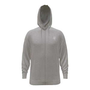 SikSilk Heren Regular Full Zip Hoodie (Grijze Mergel)