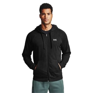 Under Armour Mens Rival Fleece Full Zip Hoodie (Svart)