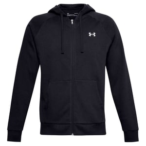 Under Armour Mens Rival Fleece Full Zip Hoodie (Svart)