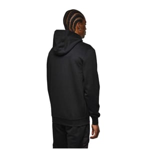 Weekend Offender Herenhoodie van gekamd katoen met doorlopende rits (Zwart)