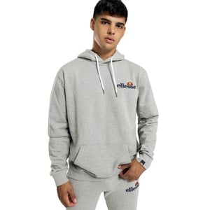 Ellesse Herrarnas broderade logotyp Hoodie (Grå marl)