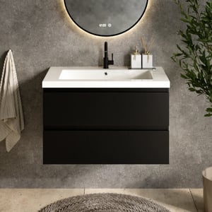 Mirlux Badkamermeubel sova 80cm mat wastafel wit