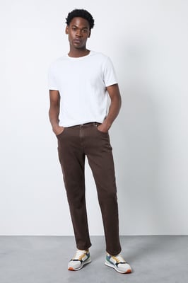 Chocolate Straight Fit Jeans