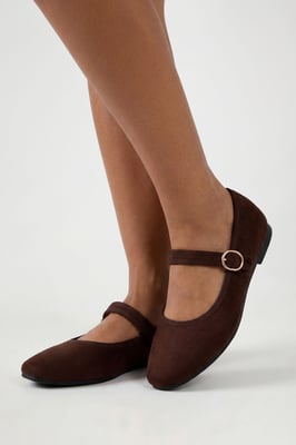 Faux Suede Ballet Flats