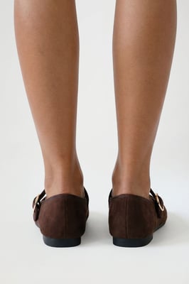 Faux Suede Ballet Flats