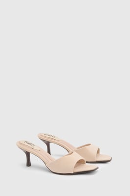 Faith: Mia Faux Suede High Heeled Mules