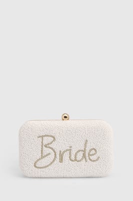Beaded Embroidered Bridal Clutch Bag