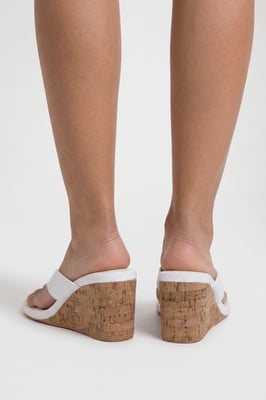 Cork Toe Post Thong Wedges