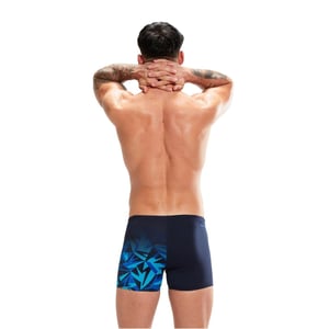 Speedo Hyper Boom badshorts för herrar (SVART/BLÅ)