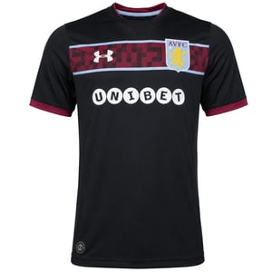 Under Armour Aston Villa 2017/18 Mens Black Football Top
