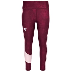 Under Armour x Project Rock Kids Burgundy Ankle Crop Leggings