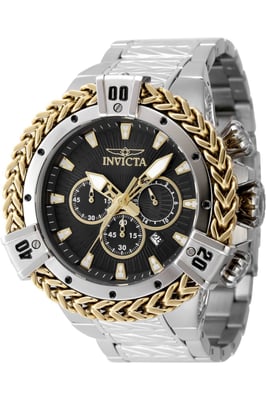 Invicta Bolt 48158 Herenhorloge - Quartz Uurwerk - Roestvrij Staal met Zwarte Wijzerplaat - 54 mm