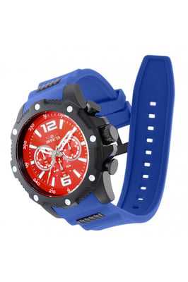 Invicta I-Force 34020 Herrur - Quartz Rörverk - Rostfritt Stål med Röd Urskiva - 50 mm