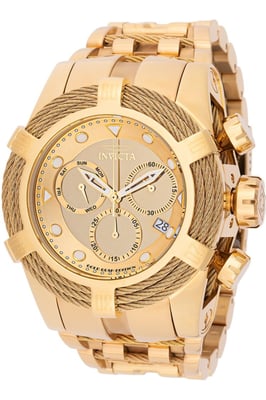 Invicta Bolt 48604 Herrklocka - Quartz Rör - Rostfritt Stål med Guld Urskiva - 53 mm