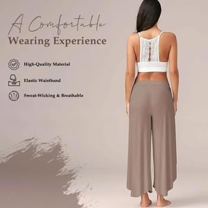 Women's Spandex Harem Yoga Pants Breathable Lounge Trousers, Brown