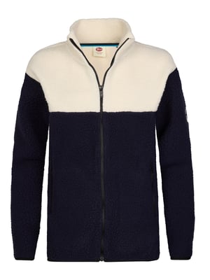 Petrol Industries - Jongens Teddy jack met rits forgehaven - Blauw