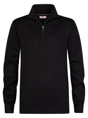 Petrol Industries - Jongens Gebreide half-zip trui ironshore - Zwart
