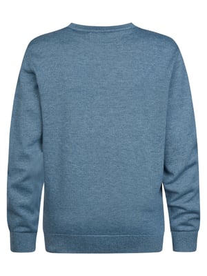 Petrol Industries - Jongens Fijngebreide trui met ronde hals Millshore - Blauw
