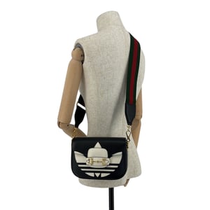 Gucci x Adidas Black Horsebit 1955 Shoulder Bag