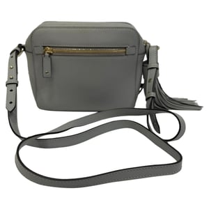 Anya Hindmarch Smiley Crossbody Bag in Grey Leather