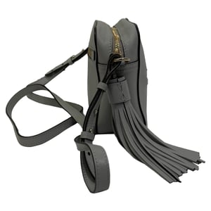 Anya Hindmarch Smiley Crossbody Bag in Grey Leather