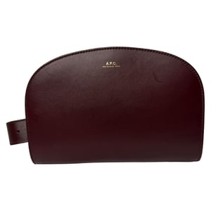 A.P.C. Half Moon Belt Bag in Red Leather