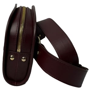 A.P.C. Half Moon Belt Bag in Red Leather