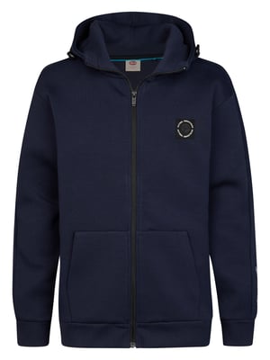 Petrol Industries - Jongens Scuba hoodie met rits staal - Blauw