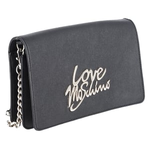 Love Moschino Small Convertible Crossbody Bag in Black Leather