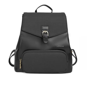 Women’s Small Backpack, Stylish Work School Rucksack Bag in Black