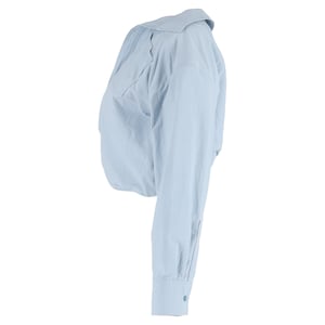 Jacquemus Mejean cropped poplin shirt in lichtblauw katoen