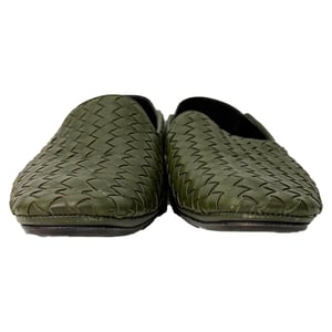 Bottega Veneta Intrecciato Convertible Slip-On Loafers in Olive Leather