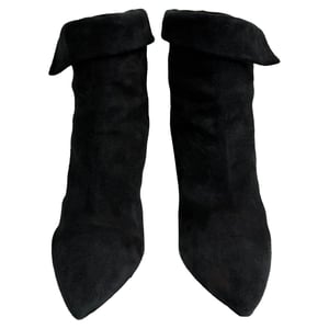 Isabel Marant Pointed-Toe Ankle Boots in Black Suede