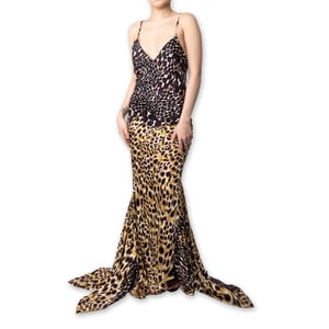 Roberto Cavalli Dierenprint Lange Jurk - '00s