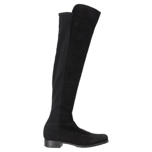 Stuart Weitzman Knee Length Boots in Black Suede