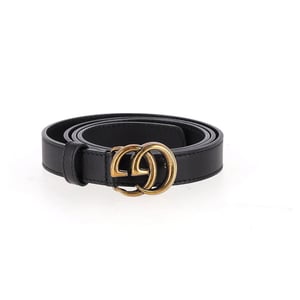 Gucci GG Marmont riem in zwart leer