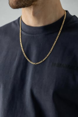 Figaro Chain Necklace in Gold