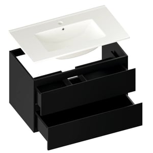 Mirlux Badkamermeubel luma 80 cm - witte wastafel