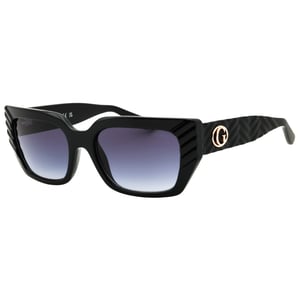 Guess Shiny Black Frame Gradient Smoke Lens Sunglasses