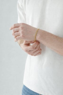 Cuban Bracelet in Gold 3mm