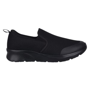 Slazenger Jongens Zeal Leren Slip-on Trainers (Zwart)
