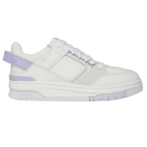 Mallet Dames/Dames Compton Leather Low Cut Chunky Flat Trainers (Wit/siliconen)