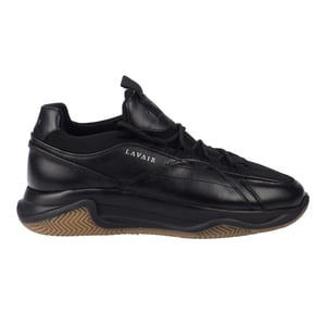 Lavair Heren Creator Premium Leren Trainers (Zwart)